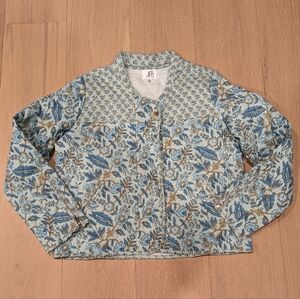 Floral Blue Jacket 100% Cotton